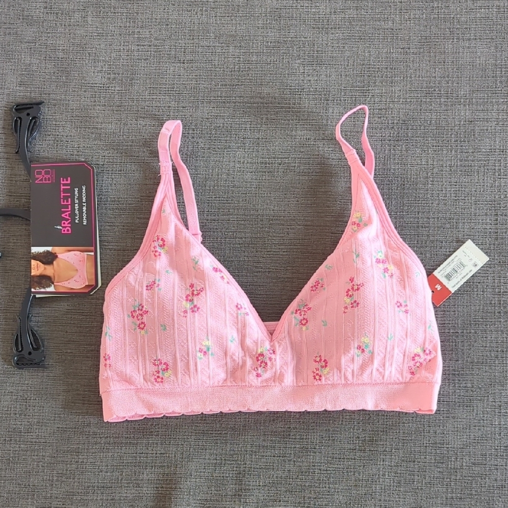 Pink Floral Bralette by No Boundaries
